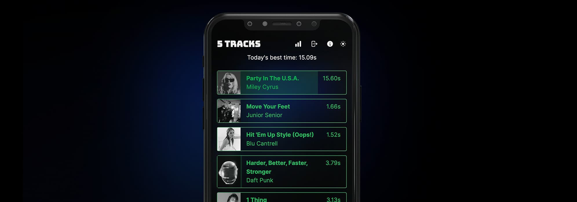 5 Tracks hero background image