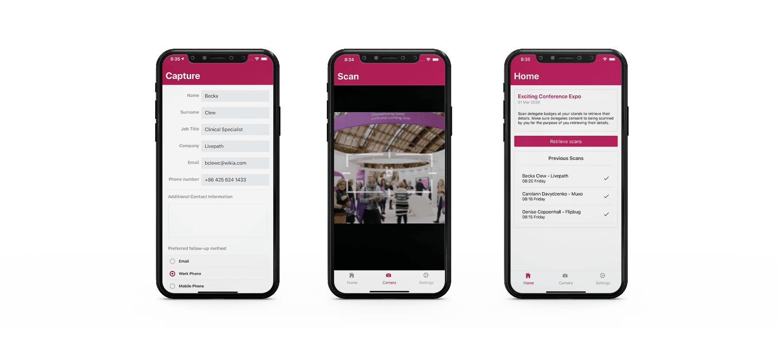 Event Scan project screenshot