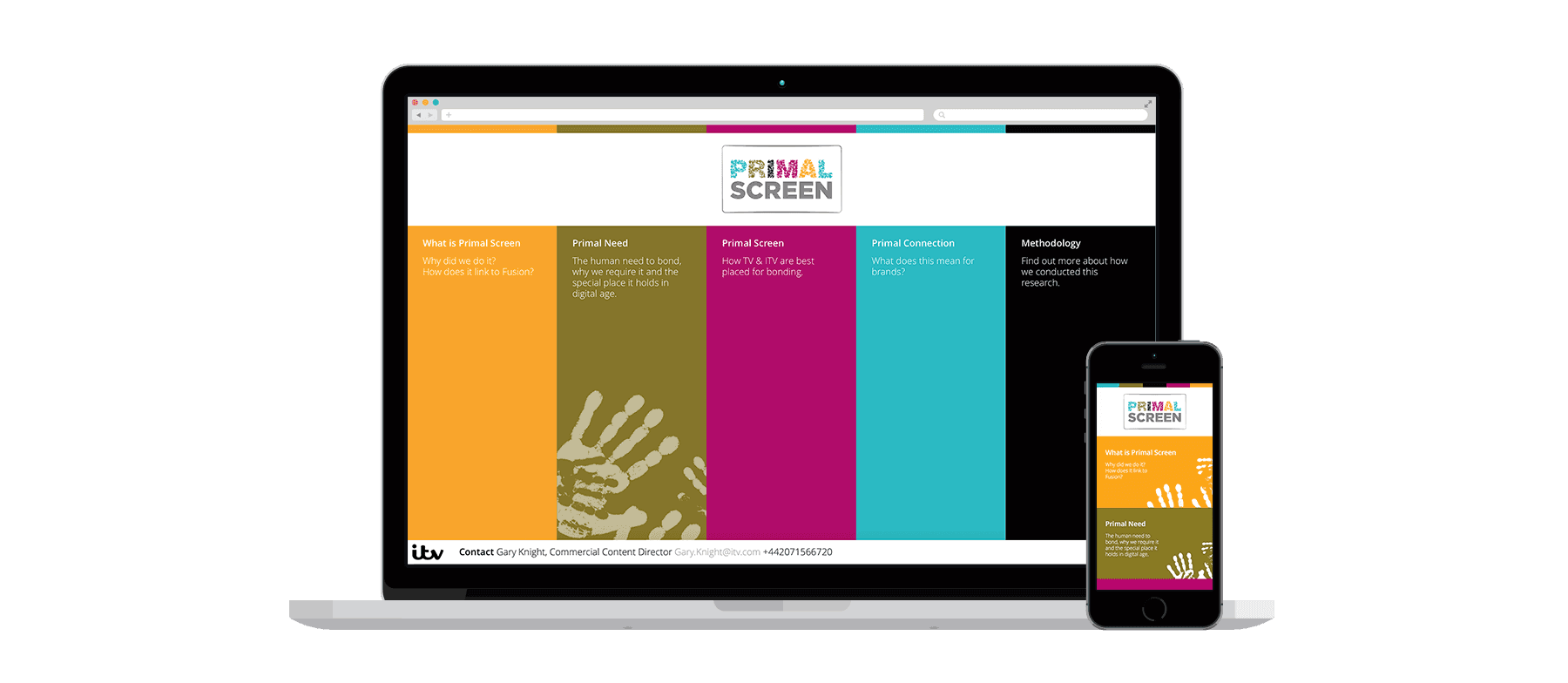 Primal Screen, ITV project screenshot
