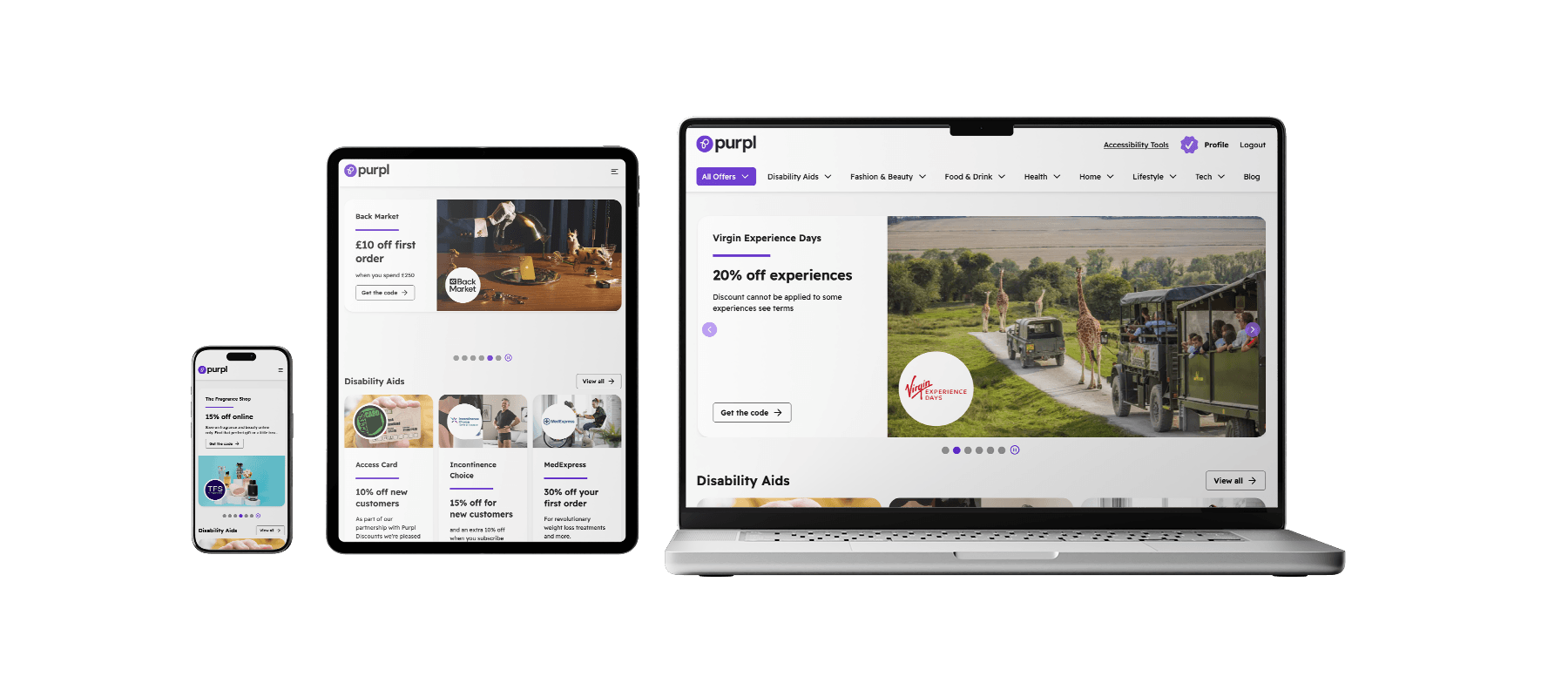Purpl Discounts project screenshot