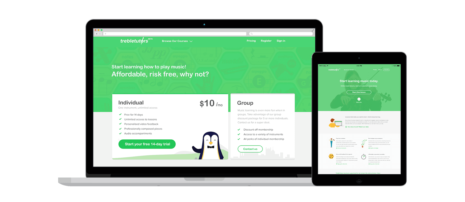 Teach Me Music project screenshot