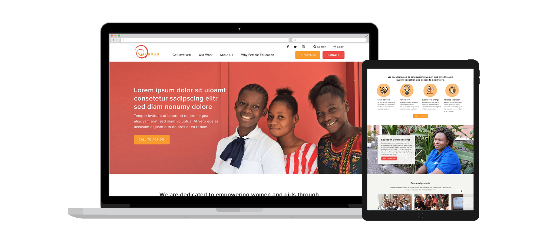 Wonder Foundation project screenshot